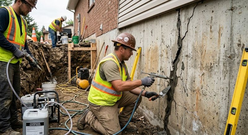 Cracked Foundation Repair in Chickamauga, GA