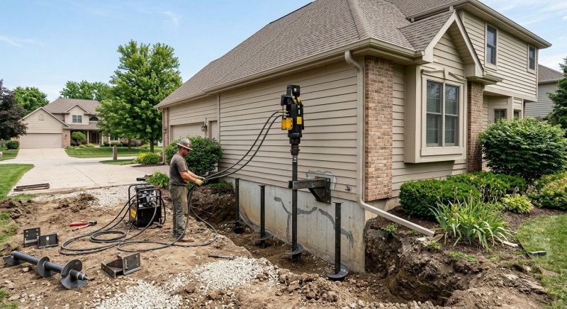Helical Piers Installation in Dalton, GA