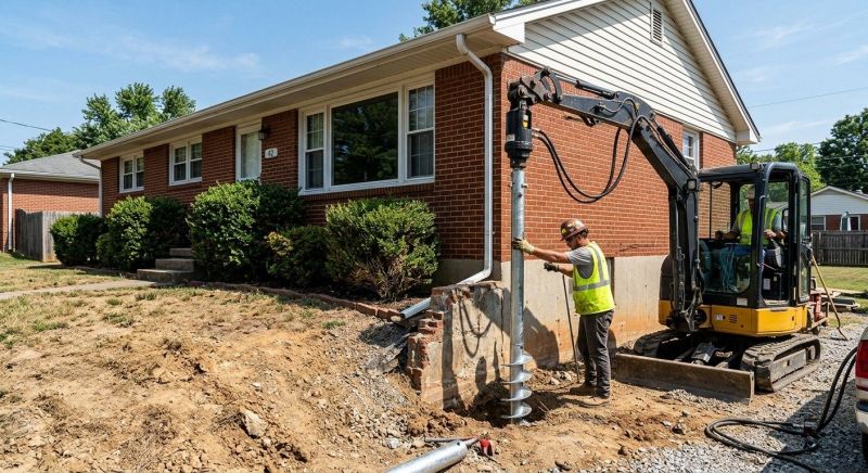 Helical Pile Installation in Dalton, GA