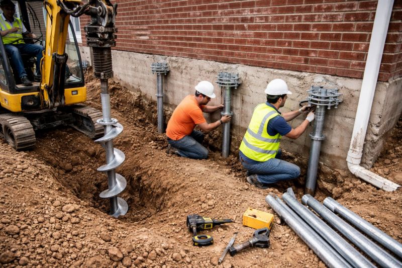 Helical Pile Installation in Dalton, GA