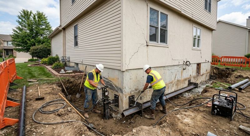 Sinking Foundation Repair in Ringgold, GA